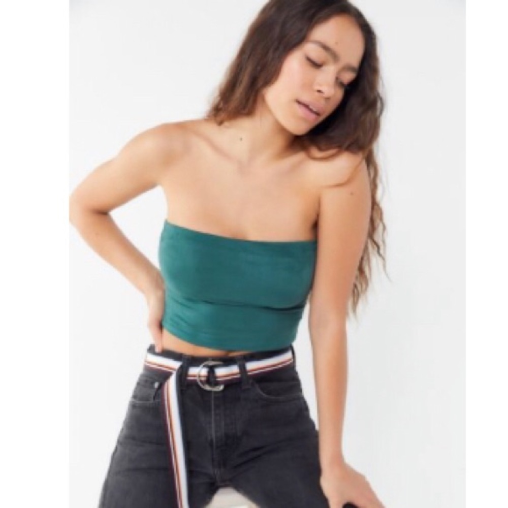 Suede tube top